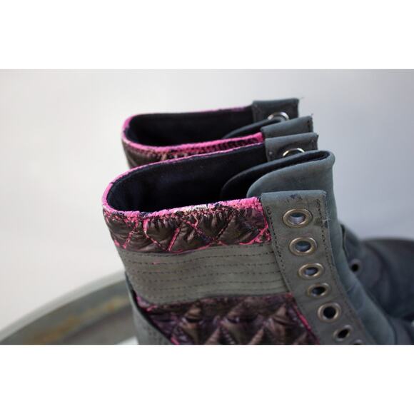 Sorel Boots Quilted Lexie Wedge Winter Snow NL3046-052 Gray Leather Lace Up SZ 7 - Picture 2 of 11